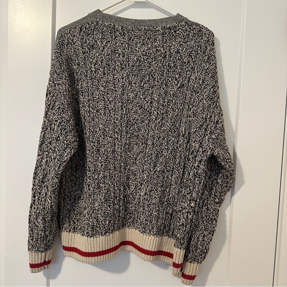 Roots Cabin Grey Knit Pullover Crewneck Sweater Size Small Women’s - Picture 6 of 11